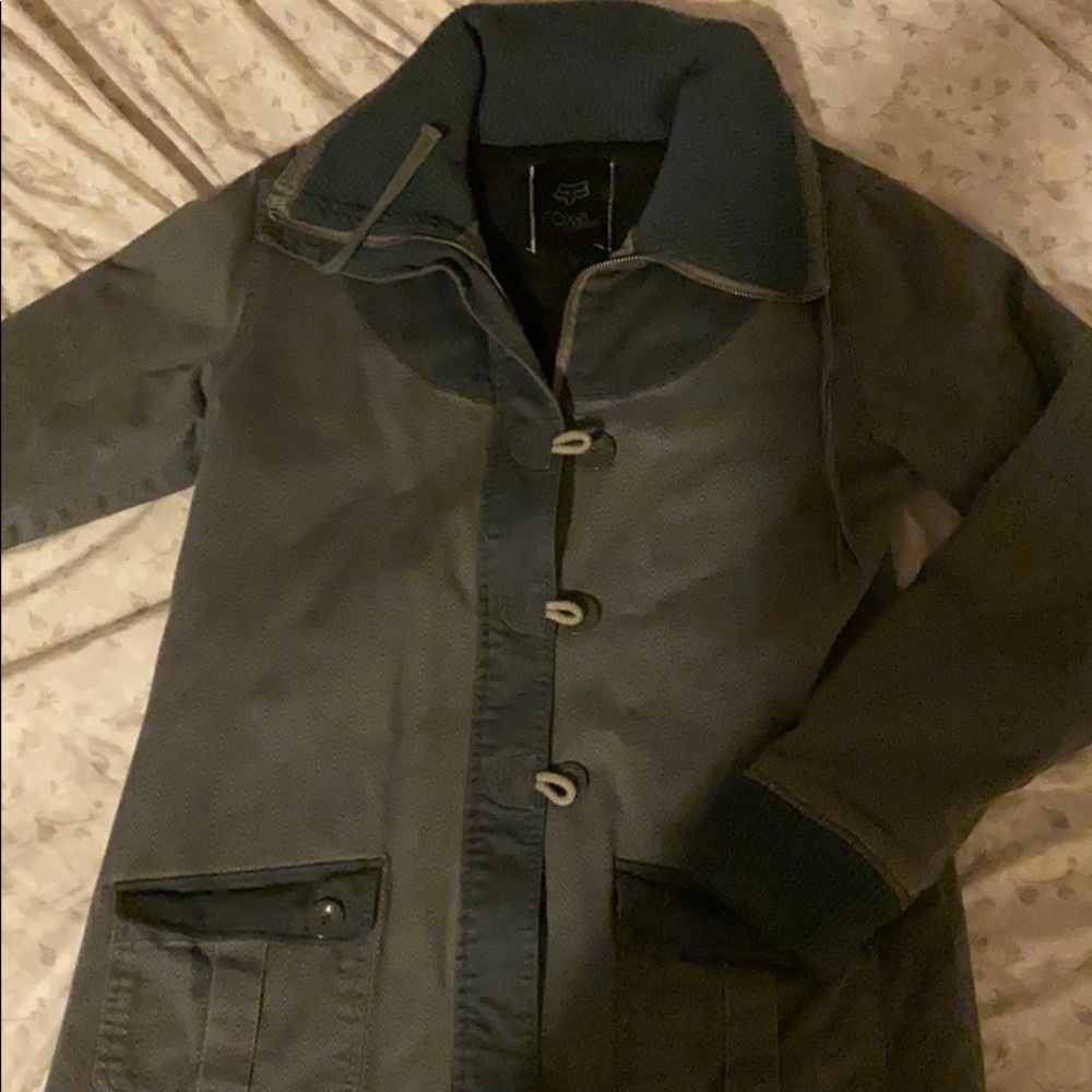 Navy/Gray Fox Parka